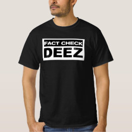 政治事実おもしろいチェックDeezシャツ Tシャツ