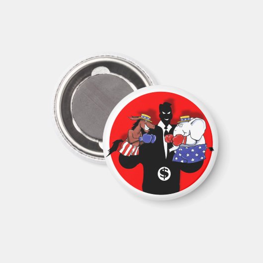 政治人形劇 マグネット (正面/裏面)