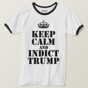 政治保的落ち着きインディクトトランプ Tシャツ