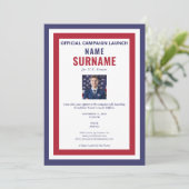 政治候補のキャンペーンラリーのキックオフの打ち上げ 招待状 (スタンド正面)