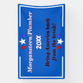 政治候補カスタムキャンペーンの作成 横断幕 (縦)