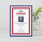 政治候補者の公式キャンペーンガラディナー 招待状 (スタンド正面)