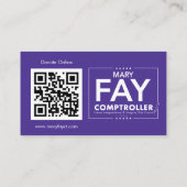 政治候補者ロゴQRコードソーシャルメディア 名刺 (裏面)