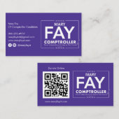 政治候補者ロゴQRコードソーシャルメディア 名刺 (正面/裏面)