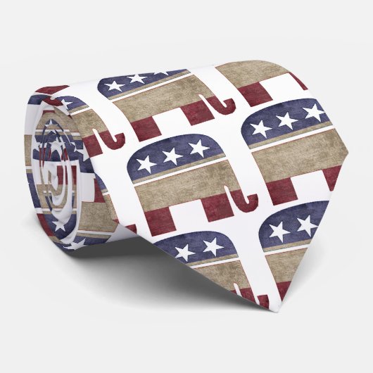 政治共和党象のおもしろい ネクタイ (ロール)