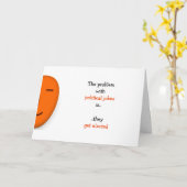 政治冗談は選ばれたおもしろいな政治のユーモアを得ます カード (黄色い花)