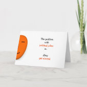 政治冗談は選ばれたおもしろいな政治のユーモアを得ます カード (正面)