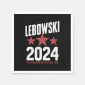 政治名おもしろいレボウスキー政治選挙 スタンダードカクテルナプキン (正面)