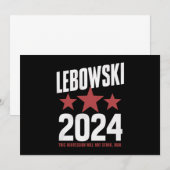 政治名おもしろいレボウスキー政治選挙 招待状 (正面/裏面)