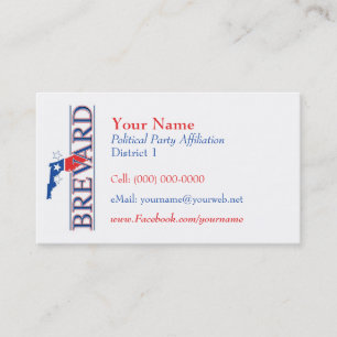 政治名刺- Brevard Co.フロリダ 名刺