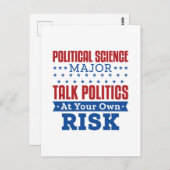 政治学が政治専攻のを自ら危険と語る ポストカード (正面/裏面)