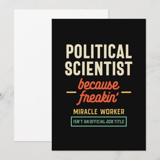 政治学者 公式職名 招待状 (正面/裏面)