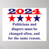 政治家とおむつを頻繁に変更する必要がある – Po ポスター (正面)