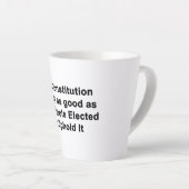 政治家にしか通用しないコーヒーマグ憲法 カフェラテマグ (右アングル)