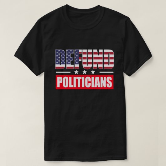 政治家に資金を貸し出す Tシャツ (デザイン正面)