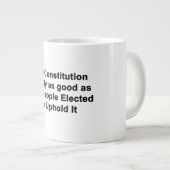 政治家のジャンボマグカップと同じくらい良い憲法 ジャンボコーヒーマグカップ (正面右)