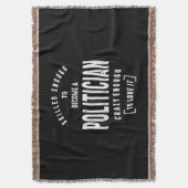 政治家の仕事の肩書きギフト スローブランケット (正面縦)