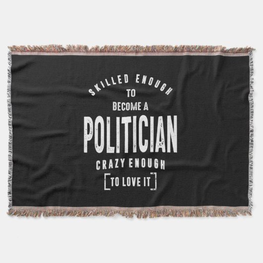 政治家の仕事の肩書きギフト スローブランケット (正面)