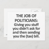 政治家の仕事 ポストカード (正面/裏面)