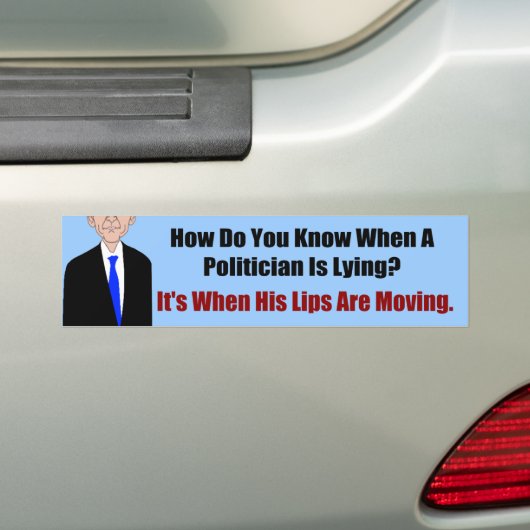 政治家は唇が動く時に嘘をつく – GOPバンパーステッカー バンパーステッカー (車上)