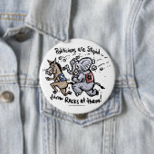 政治家は愚かです 缶バッジ (インサイチュ)