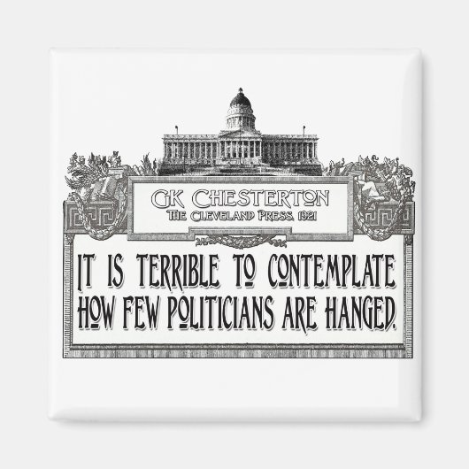 政治家ぶら下がったの マグネット (正面)