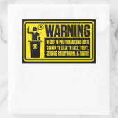 政治家警告のステッカー 長方形シール (バッグ)