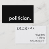政治家。 名刺 (正面/裏面)
