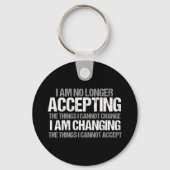 政治感動的活動家変更引用文 キーホルダー (正面)