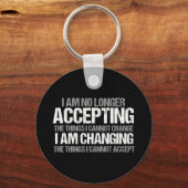 政治感動的活動家変更引用文 キーホルダー (正面)