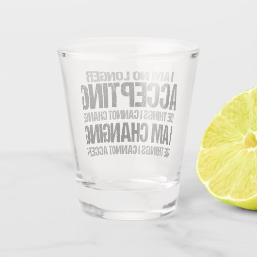 政治感動的活動家変更引用文 ショットグラス (裏面)
