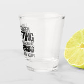 政治感動的活動家変更引用文 ショットグラス (右)