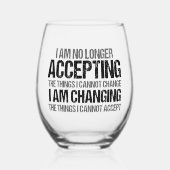 政治感動的活動家変更引用文 ステムなしワイングラス (正面)