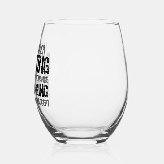 政治感動的活動家変更引用文 ステムなしワイングラス (左)