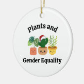 政治植おもしろい物ガーデンデコールゲイプライドLGBTQ セラミックオーナメント (左)