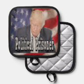 政治犯をトランプする 鍋敷き (正面/裏面)