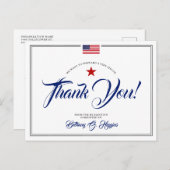 政治献金 | 愛国をテーマにした感謝 ポストカード (正面/裏面)