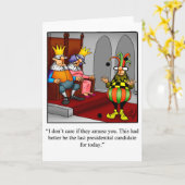 政治的おもしろいユーモアのグリーティングカード カード (黄色い花)