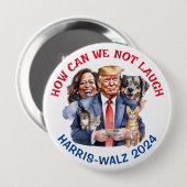 政治的おもしろいユーモア | カマラボタンに投票 缶バッジ (正面&裏面)