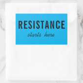 政治的な抗議が始まる 長方形シール (バッグ)