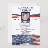 政治的な資金集め招待状と写真 招待状 (正面)