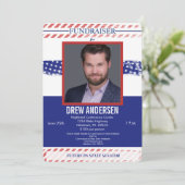 政治的な資金集め招待状と写真 招待状 (スタンド正面)