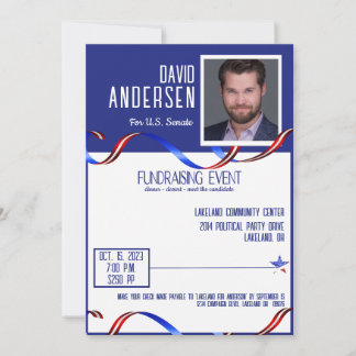 政治的な資金集め招待状と写真 招待状