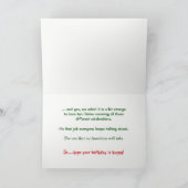 政治的におもしろい間違ったクリスマスの妖精 シーズンカード (内部)