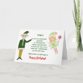 政治的におもしろい間違ったクリスマスの妖精 シーズンカード (正面)