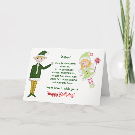 政治的におもしろい間違ったクリスマスの妖精 シーズンカード (正面)