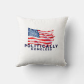 政治的にホームレスの米国国旗のアメリカ統一された州 クッション (裏面)