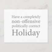 政治的に正しい休日を過ごす シーズンポストカード (正面)