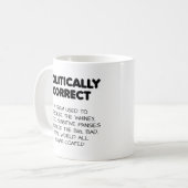 政治的に正しい面白いマグカップ コーヒーマグカップ (正面左)