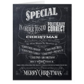 政治的に正しい黒板クリスマスを目が覚めた – 私 (正面)